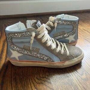 Golden Goose Slide Women’s Sneakers Ice blue/dove grey Size 36